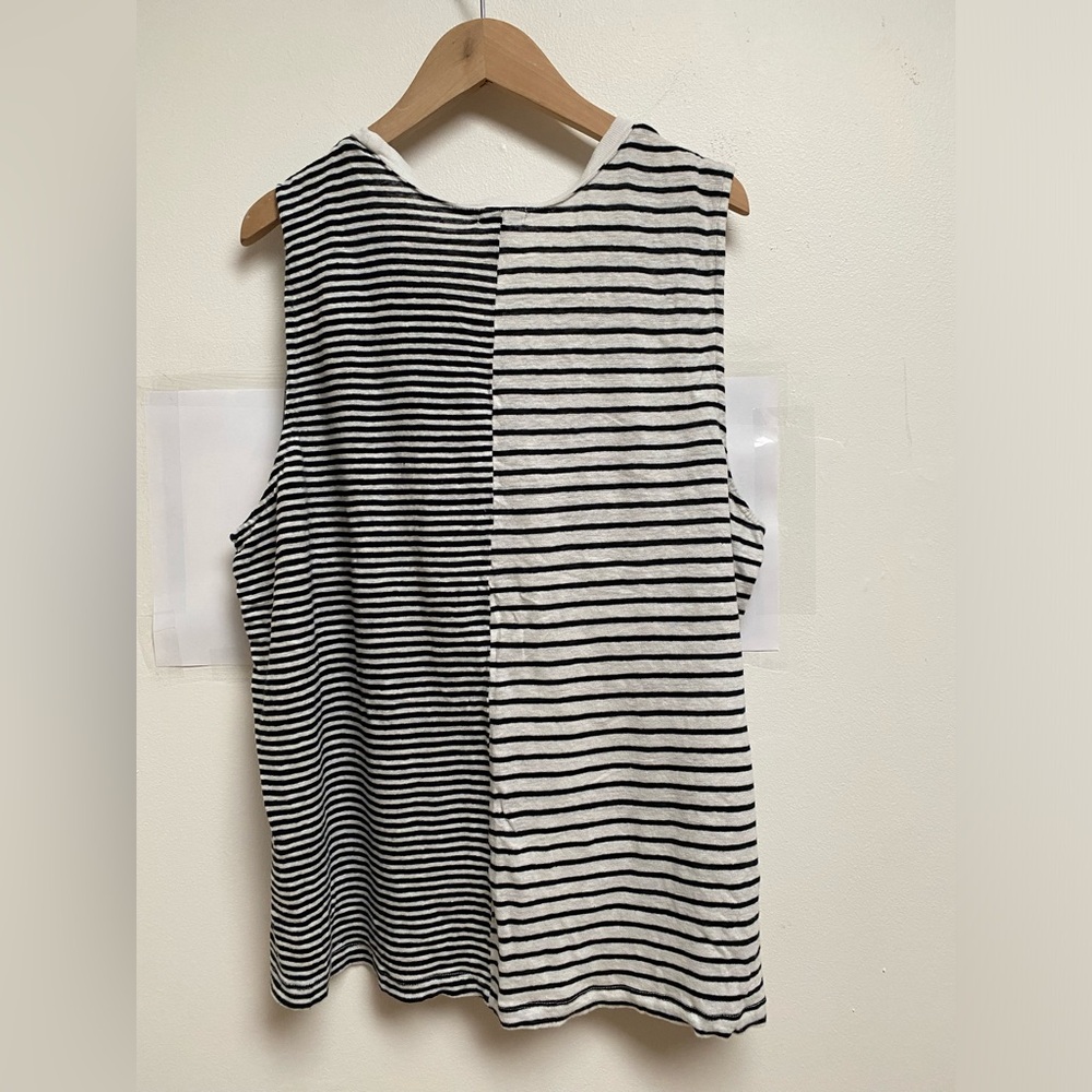 Rails Mixed Stripe Linen Tank - Size L - image 3